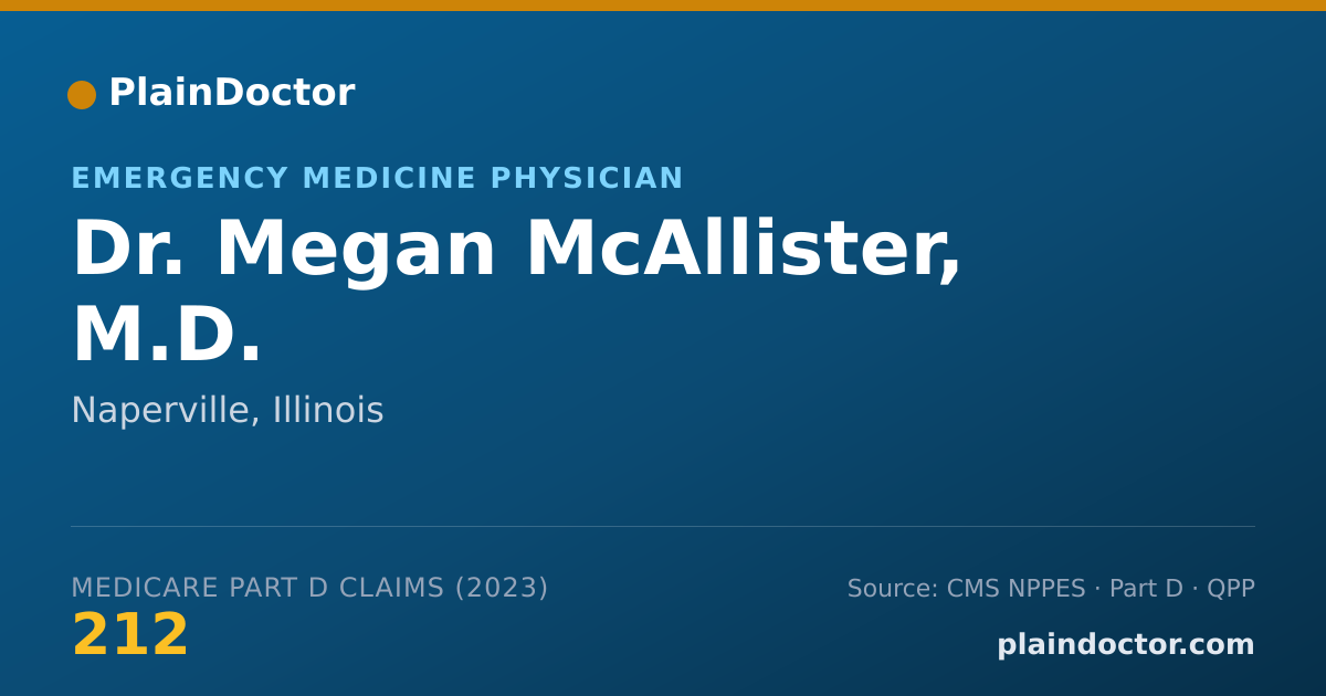 Shareable card for Megan McAllister, M.D. - Emergency Medicine Physician, Naperville, IL