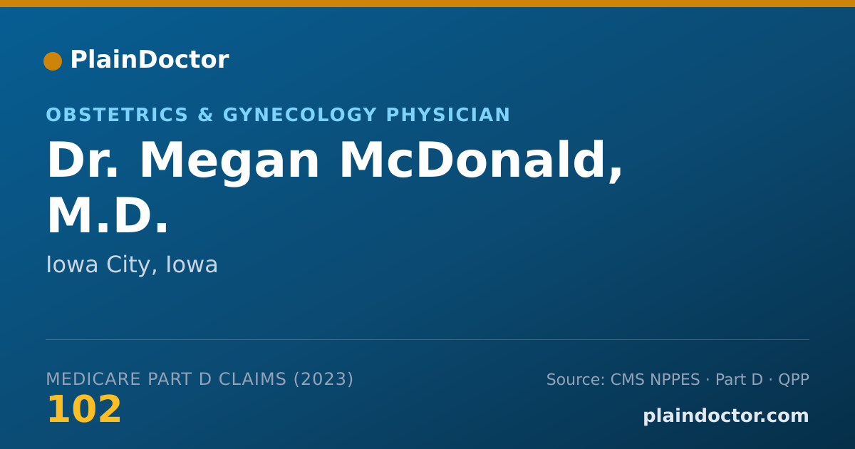 Shareable card for Megan McDonald, M.D. - Obstetrics & Gynecology Physician, Iowa City, IA