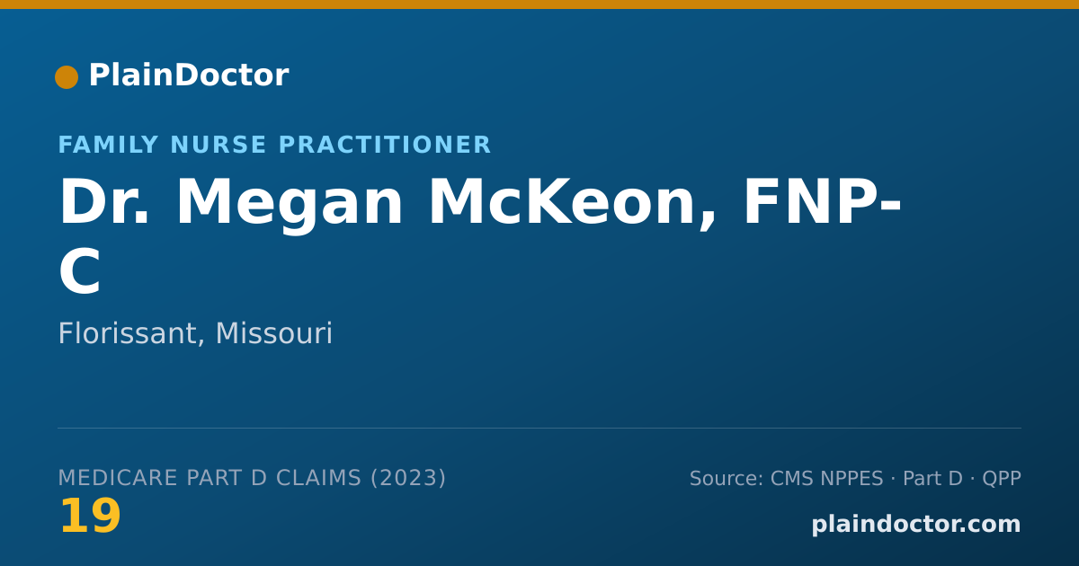 Shareable card for Megan McKeon, FNP- C - Family Nurse Practitioner, Florissant, MO