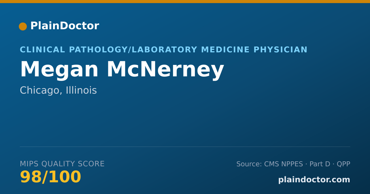 Shareable card for Megan McNerney - Clinical Pathology/Laboratory Medicine Physician, Chicago, IL