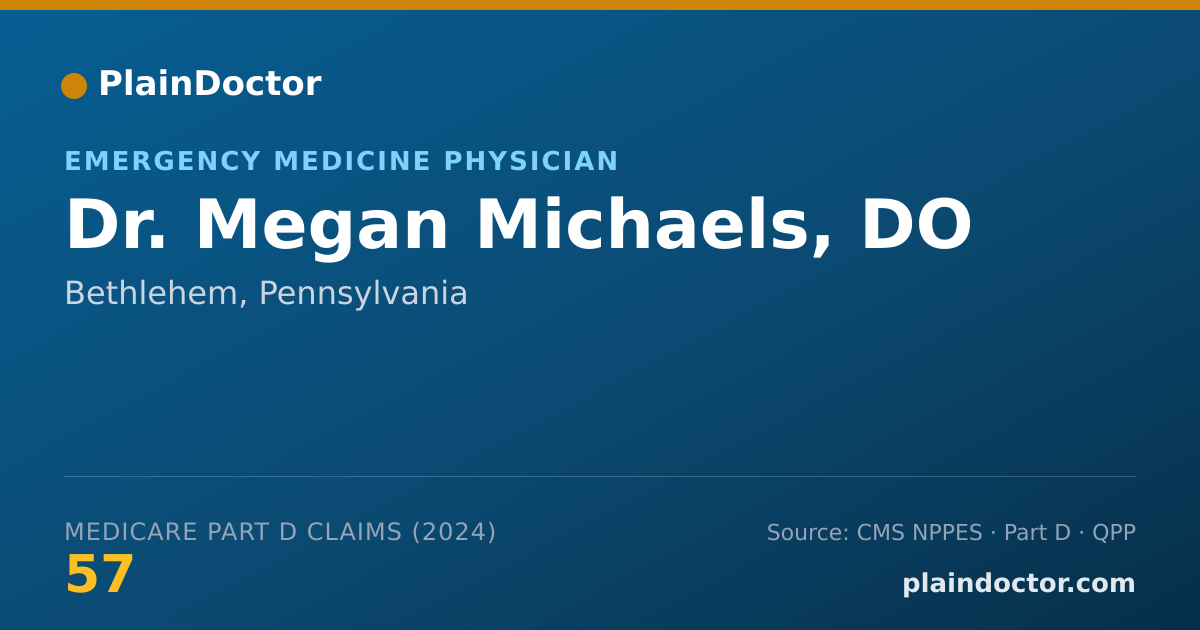 Shareable card for Megan Michaels, DO - Emergency Medicine Physician, Bethlehem, PA