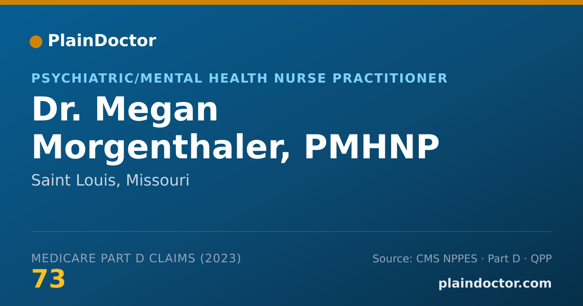 Shareable card for Megan Morgenthaler, PMHNP - Psychiatric/Mental Health Nurse Practitioner, Saint Louis, MO