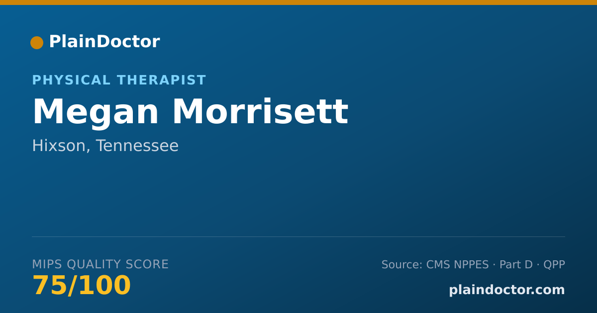 Shareable card for Megan Morrisett - Physical Therapist, Hixson, TN