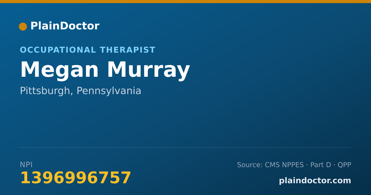 Shareable card for Megan Murray - Occupational Therapist, Pittsburgh, PA