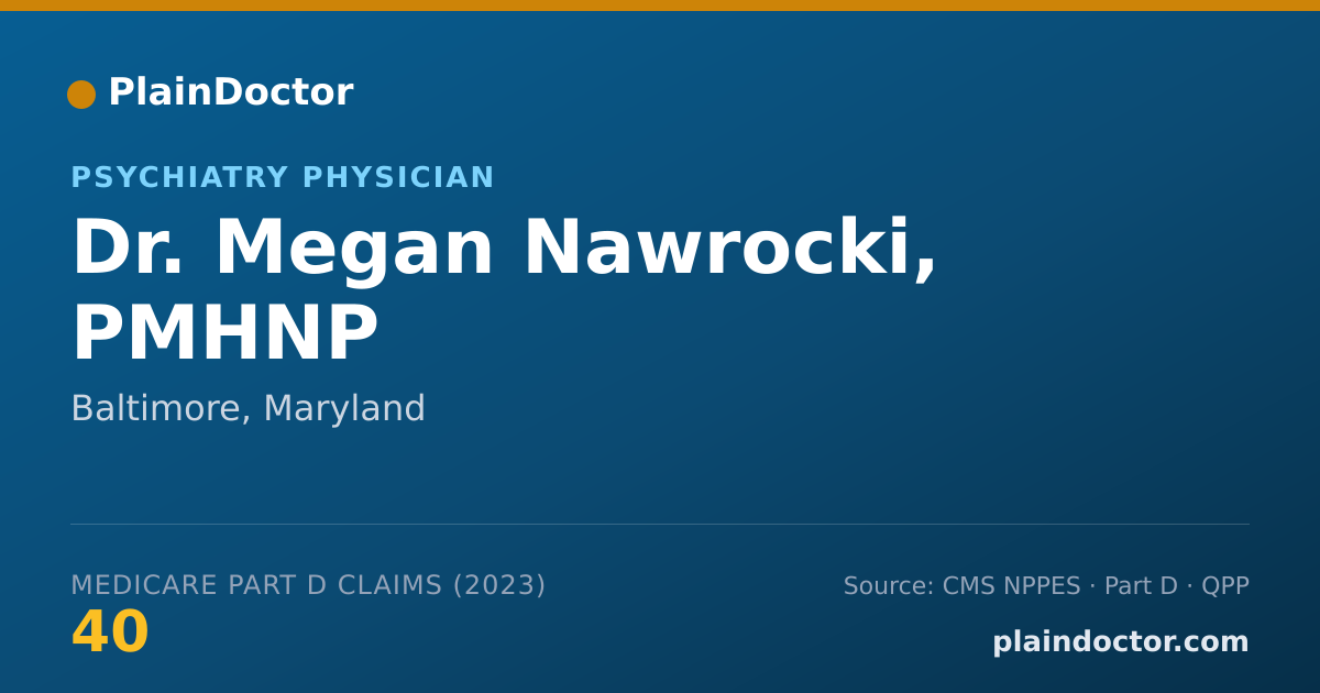 Shareable card for Megan Nawrocki, PMHNP - Psychiatry Physician, Baltimore, MD