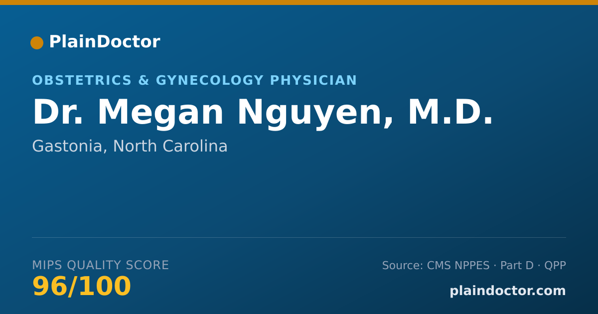 Shareable card for Megan Nguyen, M.D. - Obstetrics & Gynecology Physician, Gastonia, NC