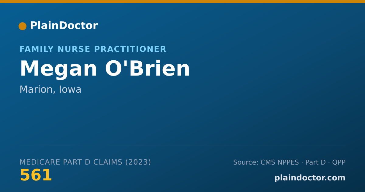 Shareable card for Megan O'Brien - Family Nurse Practitioner, Marion, IA