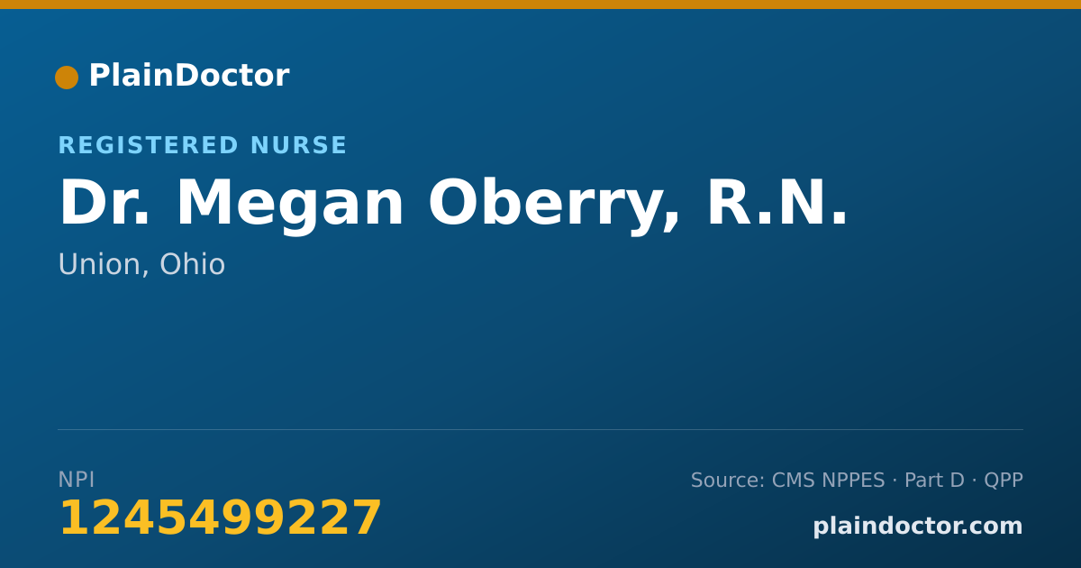 Shareable card for Megan Oberry, R.N. - Registered Nurse, Union, OH