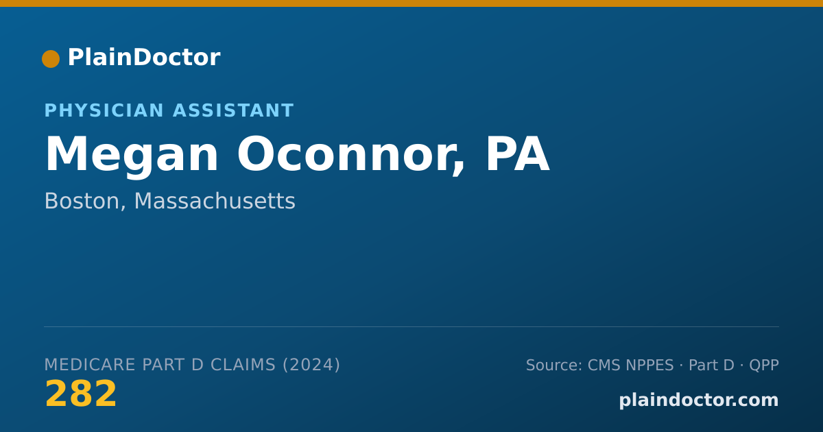 Shareable card for Megan Oconnor, PA - Physician Assistant, Boston, MA