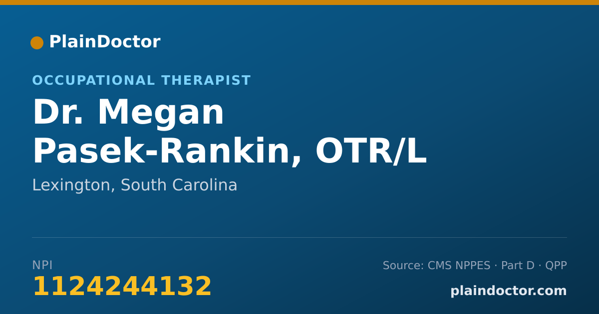 Shareable card for Megan Pasek-Rankin, OTR/L - Occupational Therapist, Lexington, SC