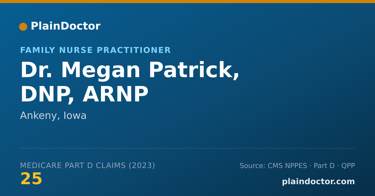 Shareable card for Megan Patrick, DNP, ARNP - Family Nurse Practitioner, Ankeny, IA