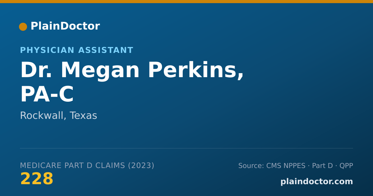 Shareable card for Megan Perkins, PA-C - Physician Assistant, Rockwall, TX