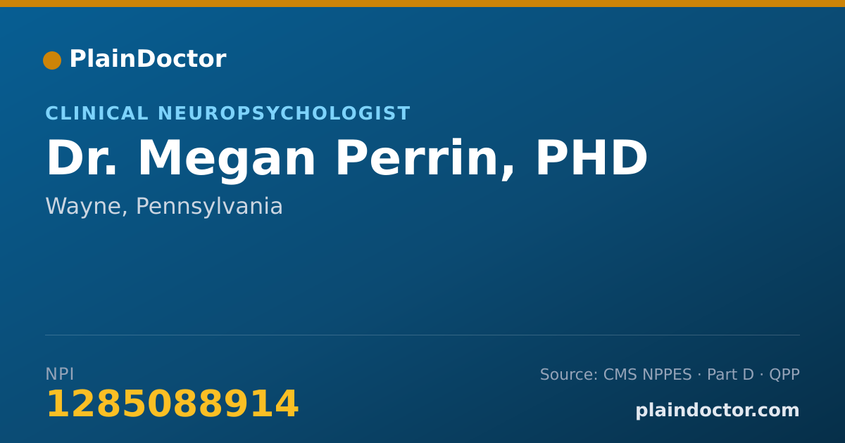 Shareable card for Megan Perrin, PHD - Clinical Neuropsychologist, Wayne, PA