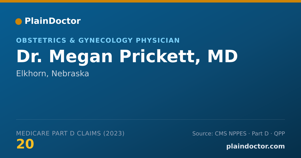Shareable card for Megan Prickett, MD - Obstetrics & Gynecology Physician, Elkhorn, NE