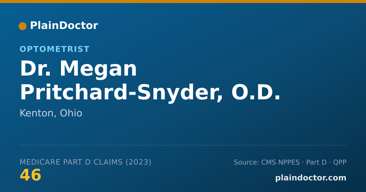 Shareable card for Megan Pritchard-Snyder, O.D. - Optometrist, Kenton, OH