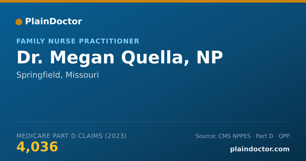 Shareable card for Megan Quella, NP - Family Nurse Practitioner, Springfield, MO