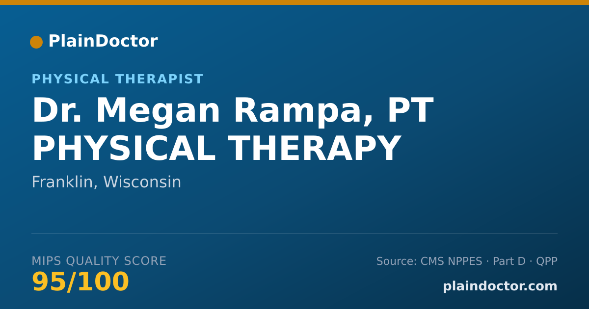 Shareable card for Megan Rampa, PT PHYSICAL THERAPY - Physical Therapist, Franklin, WI