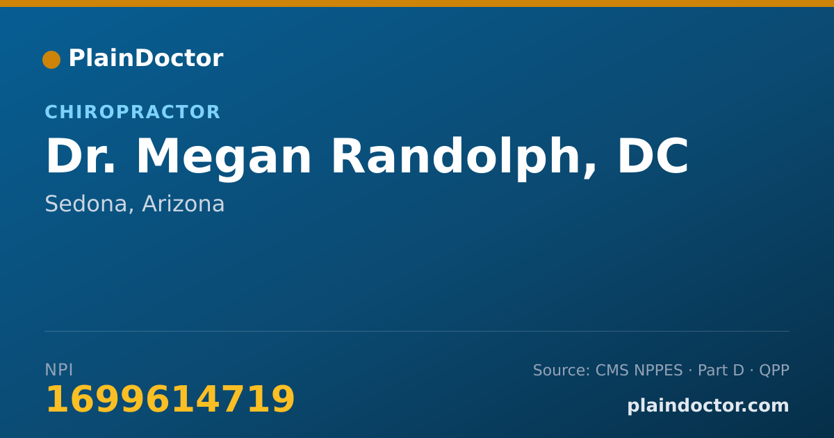 Shareable card for Megan Randolph, DC - Chiropractor, Sedona, AZ