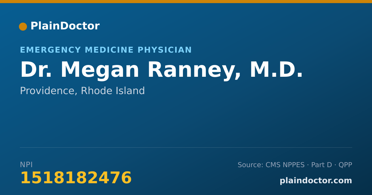 Shareable card for Megan Ranney, M.D. - Emergency Medicine Physician, Providence, RI