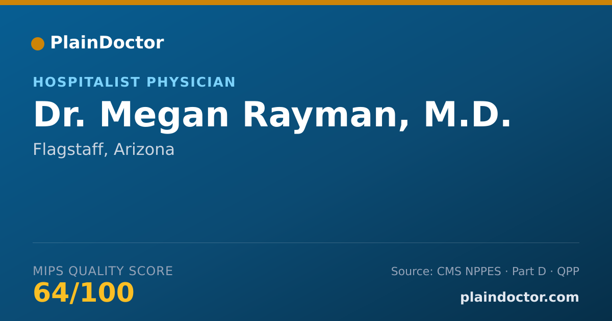 Shareable card for Megan Rayman, M.D. - Family Medicine Physician, Flagstaff, AZ