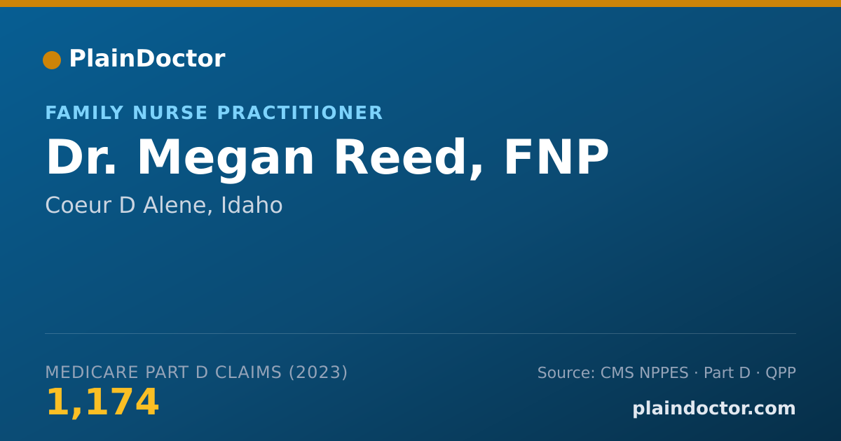 Shareable card for Megan Reed, FNP - Family Nurse Practitioner, Coeur D Alene, ID
