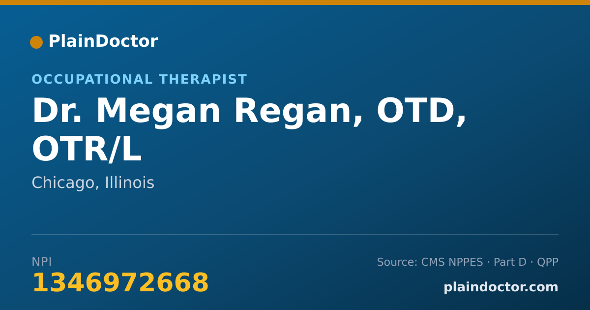Shareable card for Megan Regan, OTD, OTR/L - Occupational Therapist, Chicago, IL