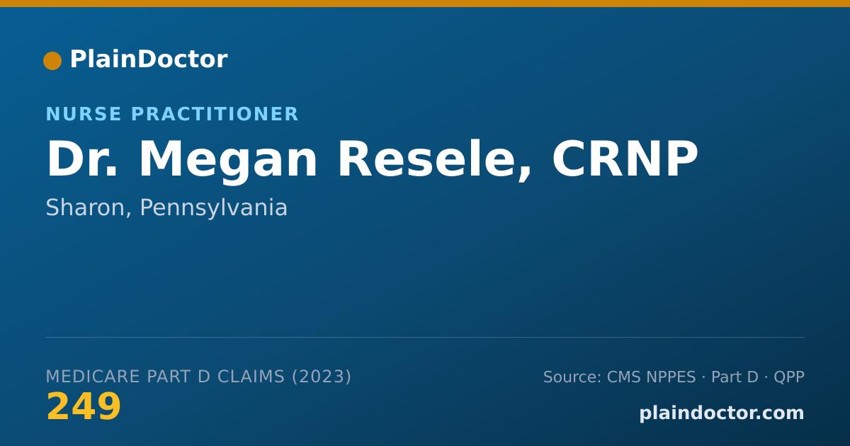 Shareable card for Megan Resele, CRNP - Nurse Practitioner, Sharon, PA