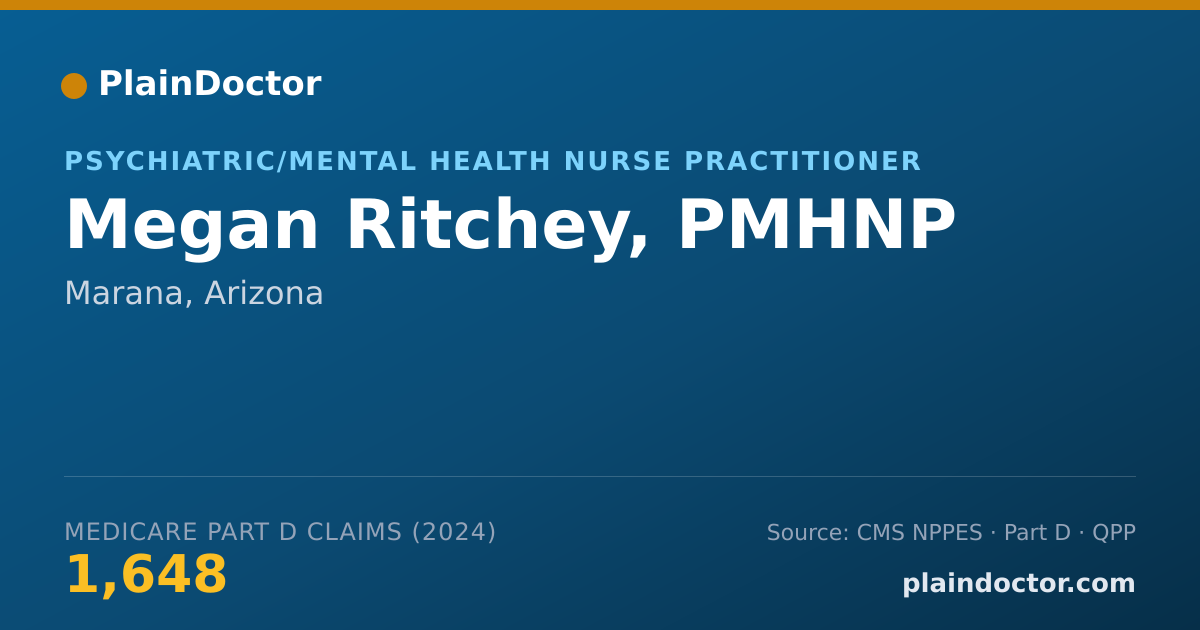 Shareable card for Megan Ritchey, PMHNP - Psychiatric/Mental Health Nurse Practitioner, Marana, AZ