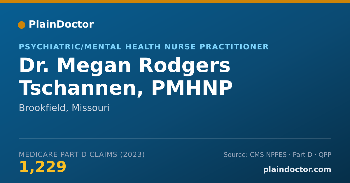 Shareable card for Megan Rodgers Tschannen, PMHNP - Psychiatric/Mental Health Nurse Practitioner, Brookfield, MO