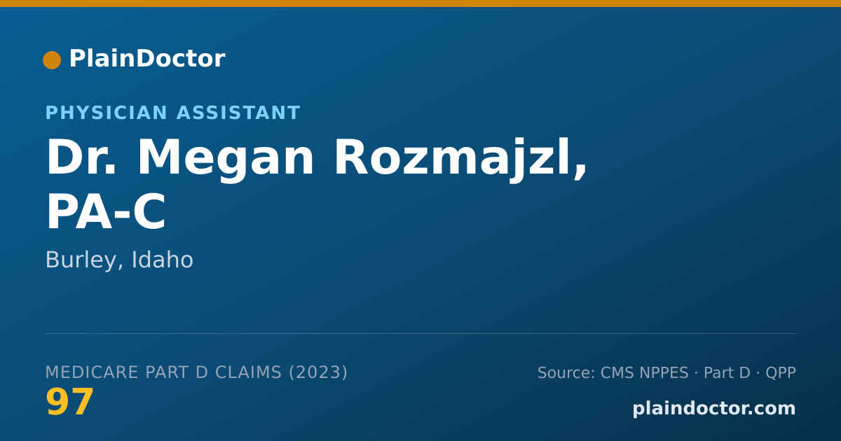 Shareable card for Megan Rozmajzl, PA-C - Physician Assistant, Burley, ID