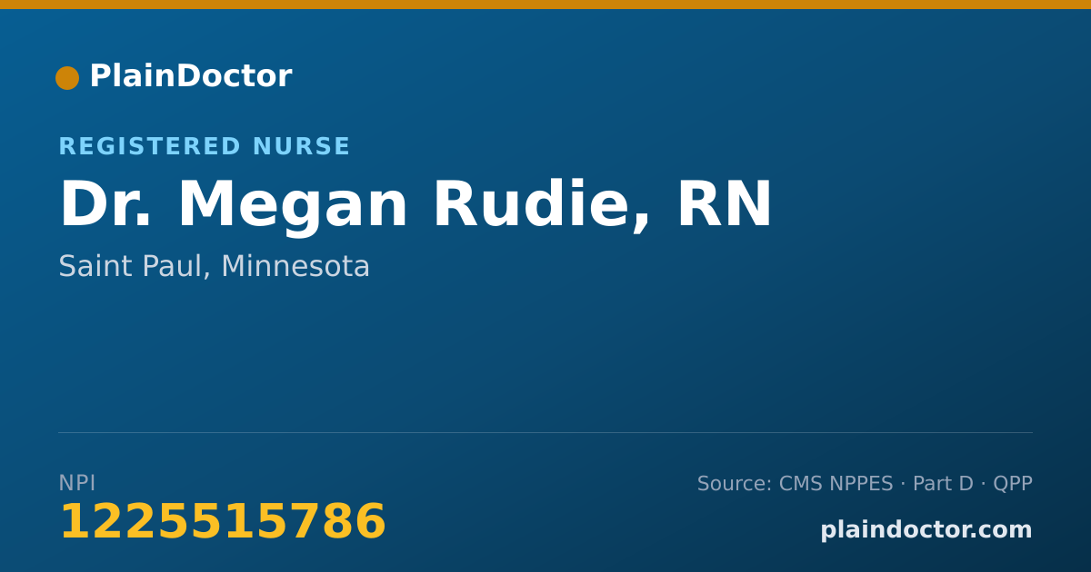 Shareable card for Megan Rudie, RN - Registered Nurse, Saint Paul, MN