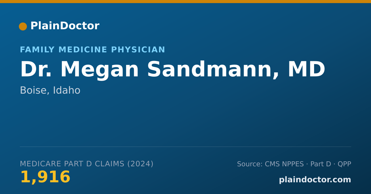Shareable card for Megan Sandmann, MD - Family Medicine Physician, Boise, ID