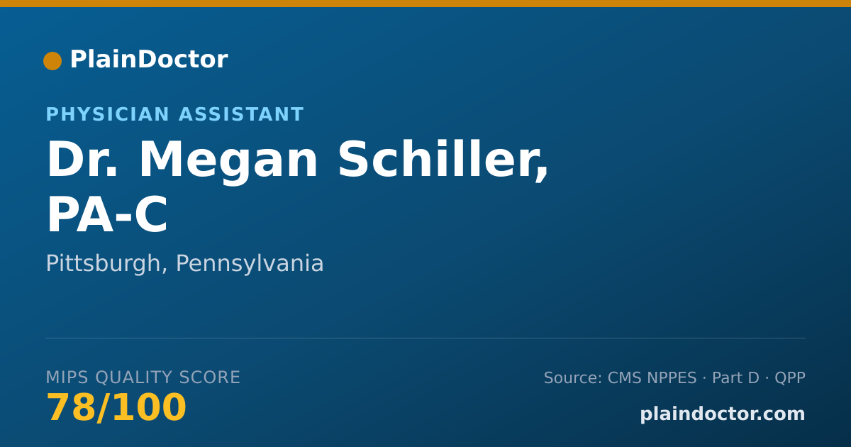 Shareable card for Megan Schiller, PA-C - Physician Assistant, Pittsburgh, PA