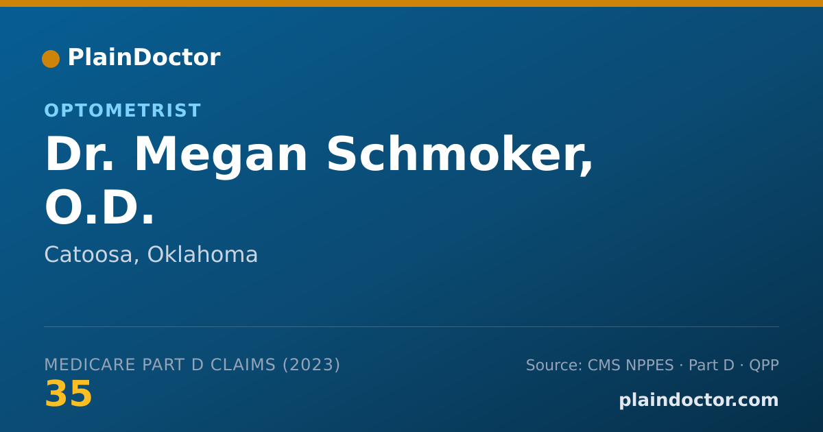 Shareable card for Megan Schmoker, O.D. - Optometrist, Catoosa, OK