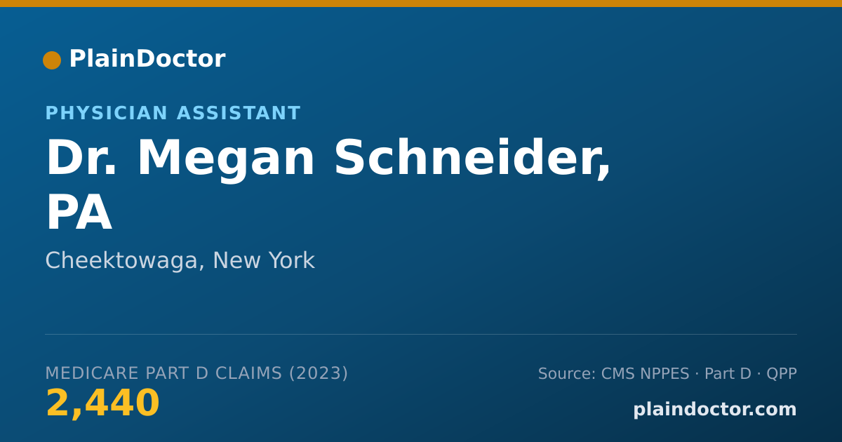 Shareable card for Megan Schneider, PA - Physician Assistant, Cheektowaga, NY