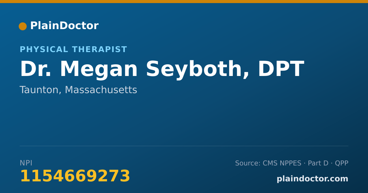 Shareable card for Megan Seyboth, DPT - Physical Therapist, Taunton, MA