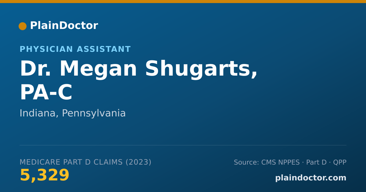 Shareable card for Megan Shugarts, PA-C - Physician Assistant, Indiana, PA