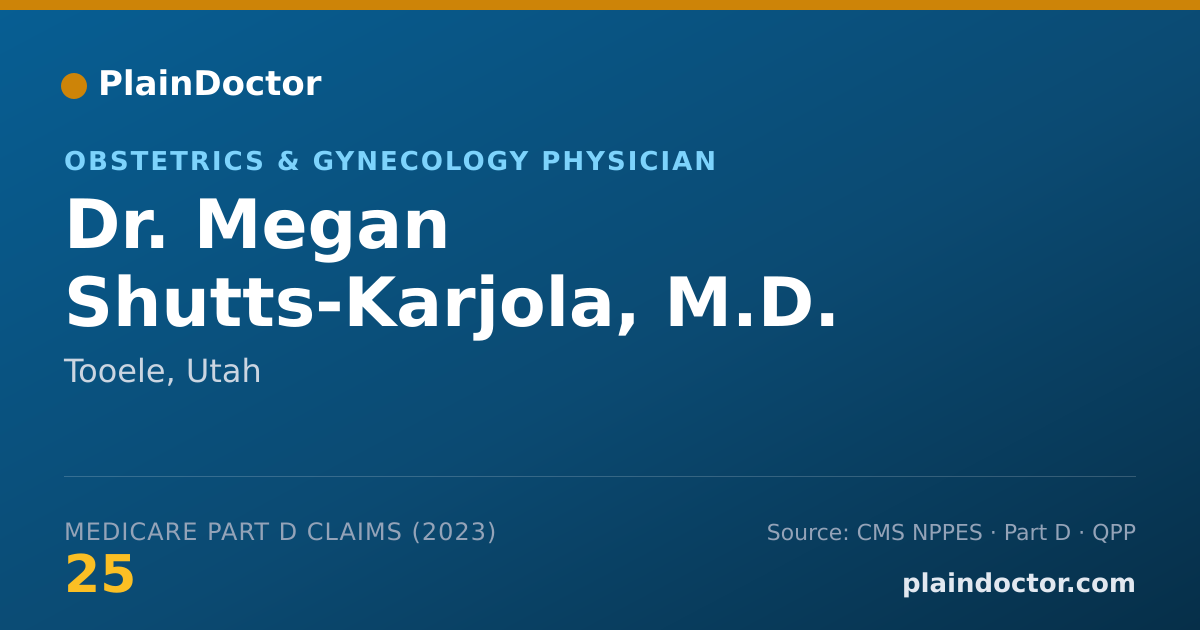 Shareable card for Megan Shutts-Karjola, M.D. - Obstetrics & Gynecology Physician, Tooele, UT