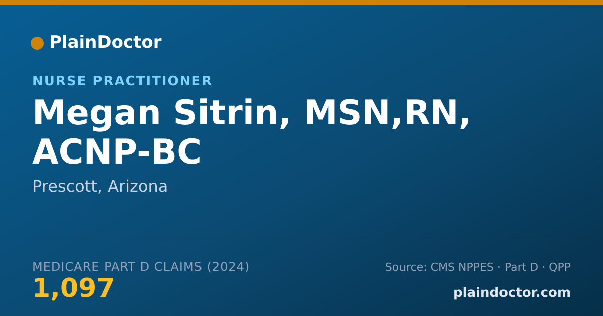 Shareable card for Megan Sitrin, MSN,RN, ACNP-BC - Orthopaedic Surgery Physician, Prescott, AZ