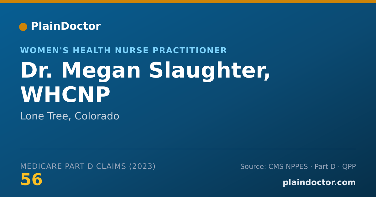Shareable card for Megan Slaughter, WHCNP - Women's Health Nurse Practitioner, Lone Tree, CO