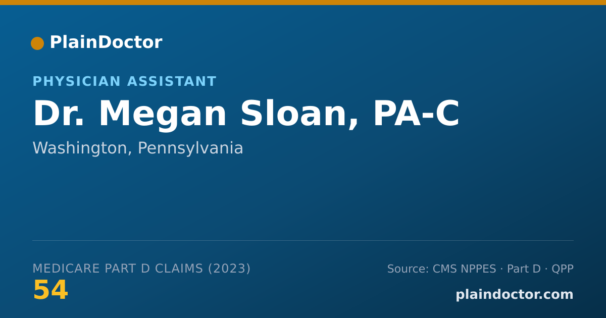 Shareable card for Megan Sloan, PA-C - Physician Assistant, Washington, PA