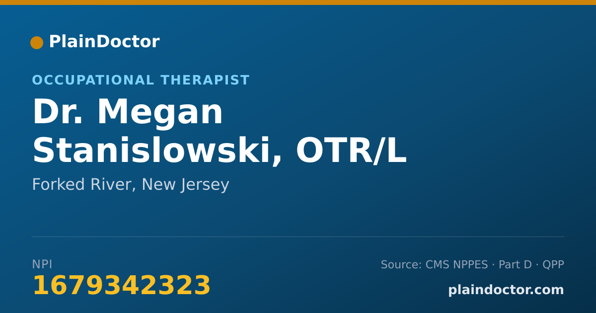 Shareable card for Megan Stanislowski, OTR/L - Occupational Therapist, Forked River, NJ
