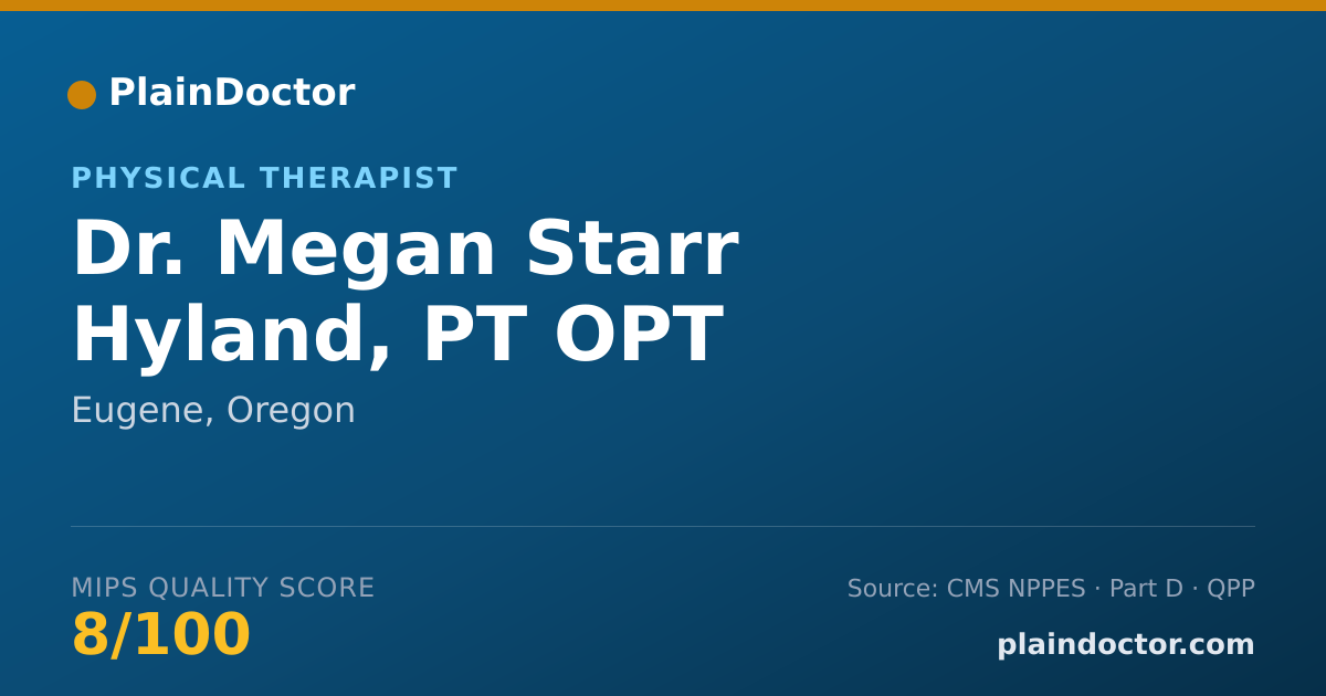 Shareable card for Megan Starr Hyland, PT OPT - Physical Therapist, Eugene, OR