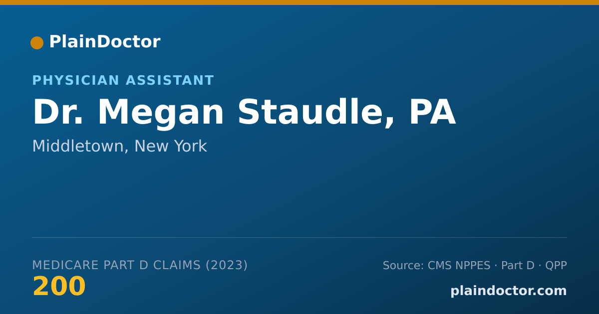 Shareable card for Megan Staudle, PA - Physician Assistant, Middletown, NY