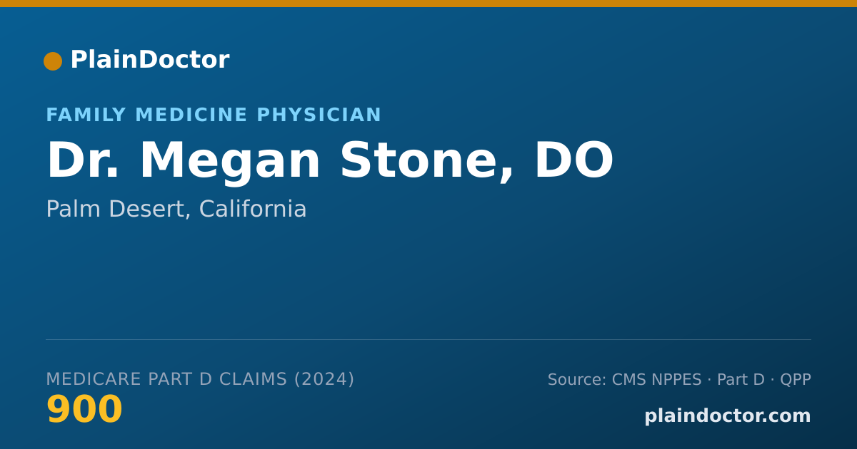 Shareable card for Megan Stone, DO - Family Medicine Physician, Palm Desert, CA