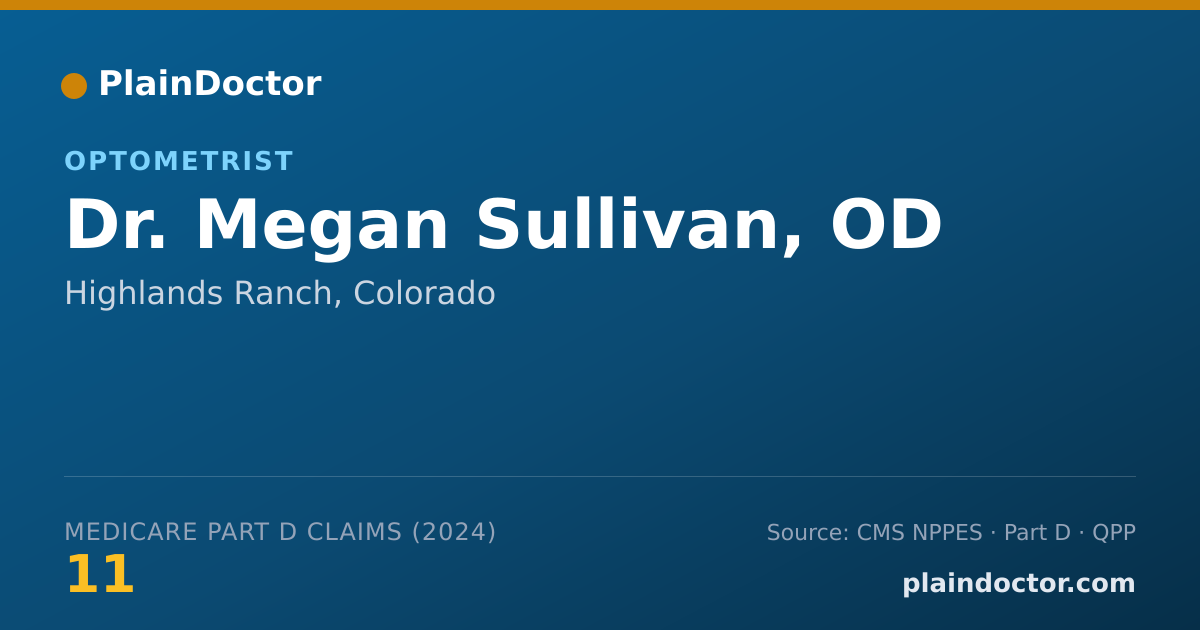 Shareable card for Megan Sullivan, OD - Optometrist, Highlands Ranch, CO