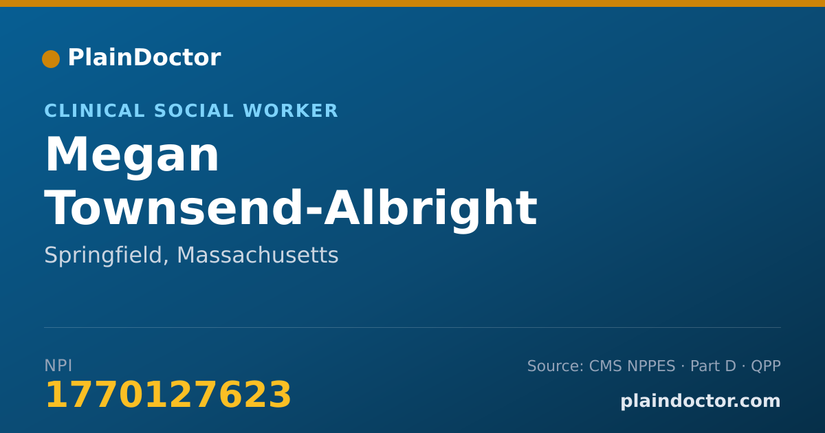 Shareable card for Megan Townsend-Albright - Clinical Social Worker, Springfield, MA