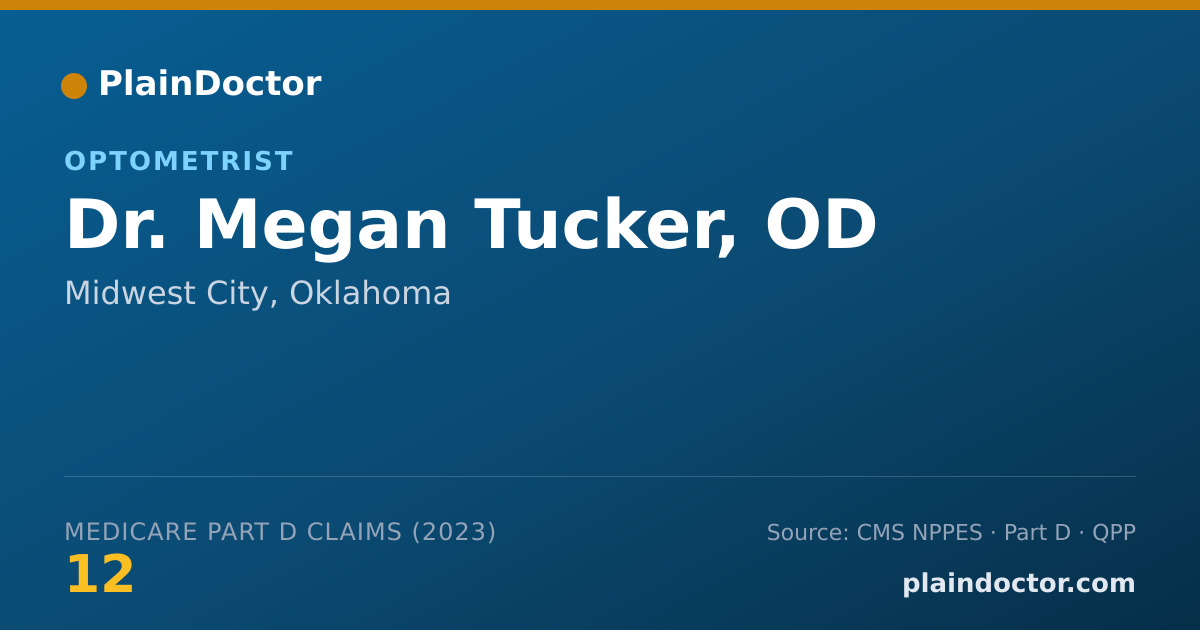 Shareable card for Megan Tucker, OD - Optometrist, Midwest City, OK