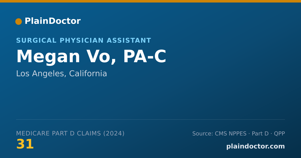 Shareable card for Megan Vo, PA-C - Physician Assistant, Los Angeles, CA