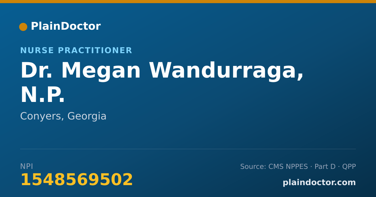 Shareable card for Megan Wandurraga, N.P. - Nurse Practitioner, Conyers, GA